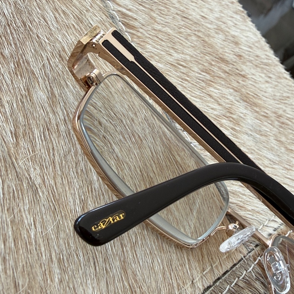 Caviar Italy Vintage Men's Brown and Gold Eyewear Eyeglasses - Model #M4851 - Picture 10 of 15